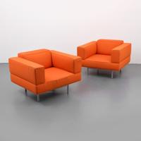 Pair of Piero Lissoni 'Reef' Swivel Lounge Chairs - Sold for $4,687 on 02-06-2021 (Lot 465).jpg
